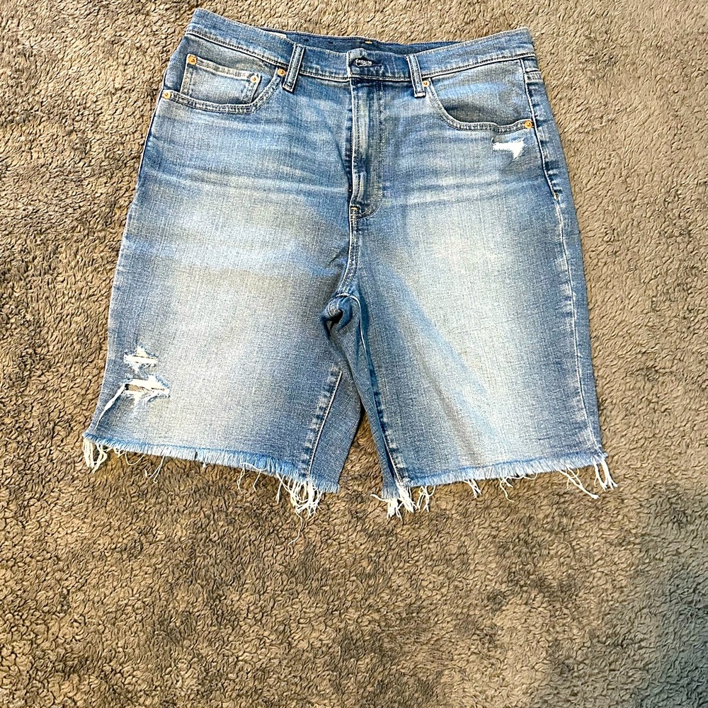 High-Waisted Denim Shorts